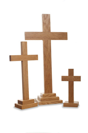 oak altar crosses