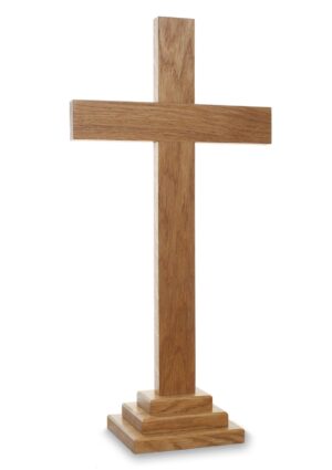 21 inch altar cross oak
