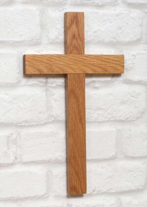 12 inch oak wall cross