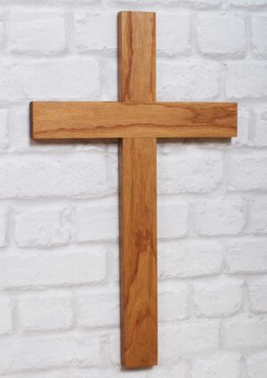 18 inch oak wall cross